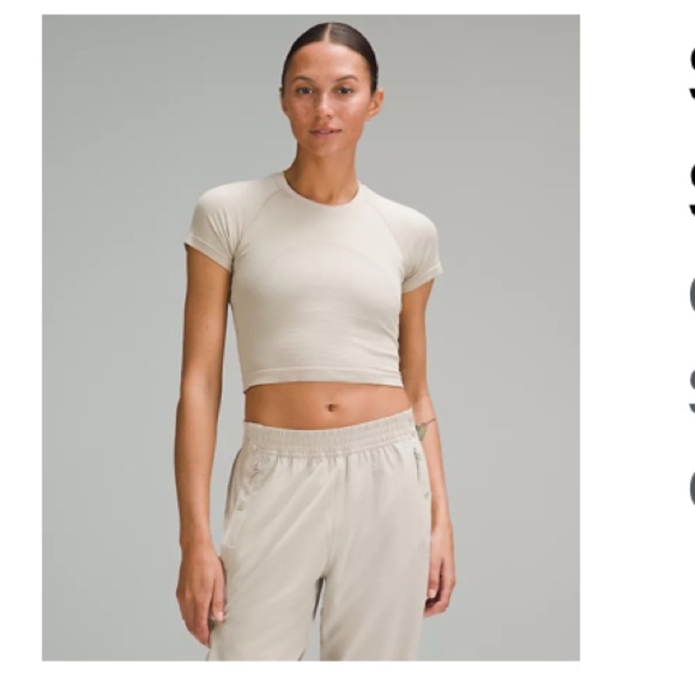 Lululemon Swiftly Tech Cropped SS Short 2.0